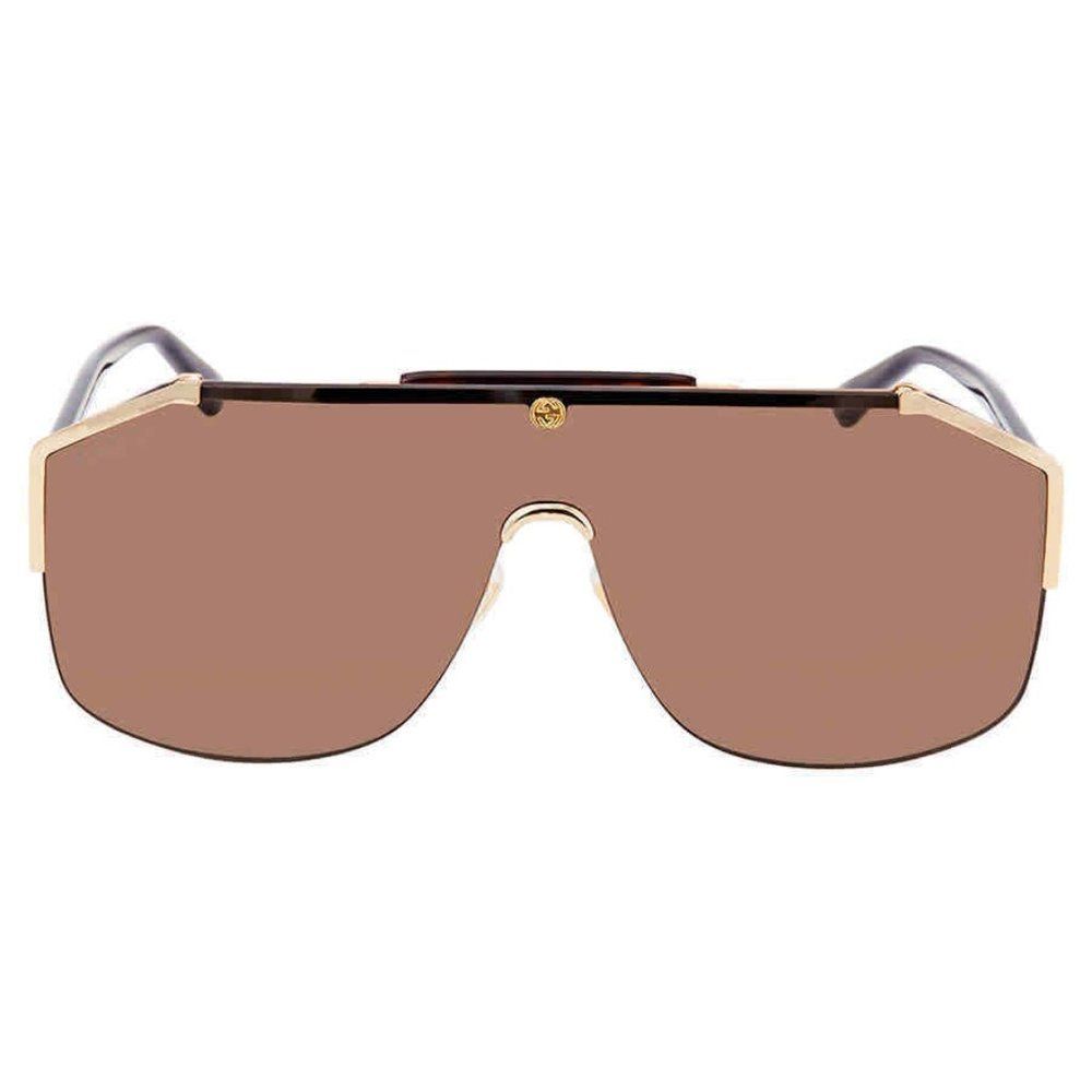 NEW Gucci Gold and Brown Aviator Men's Sunglasses - Picture 2 of 4